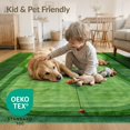 thumbnail image 4 of ODIKA 5'x7' Golf Course Fairway Green Washable Area Rug for Dining Room, Under Table, Home Office, Non-Slip Chair-Friendly, 4 of 7