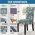 thumbnail image 5 of Stretch Dining Chair Covers Set of 4 Chair Covers for Dining Room Parsons Chair Slipcover Chair Protectors Covers Dining, Feature Modern Floral Printed Design, Green, 5 of 6