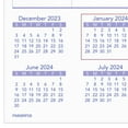 thumbnail image 5 of Repositionable Wall Calendar, 15 x 12, White/Blue/Red Sheets, 12-Month (Jan to Dec): 2024, 5 of 8