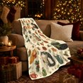 thumbnail image 3 of Winter Cats decorative motif Gifts Christmas, Festive Pet Portrait Pattern, Warm Flannel Blanket for Living Room and Reading Nook, Cat Lovers Friendship Gift, Pet Lover Home Decor, 3 of 9