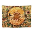 thumbnail image 5 of PRATYUS  Yellow Sun and Moon Tapestry Vintage Indie Boho Tapestry Wall Hanging with Sunflowers Butterfly Moth Constellation Aesthetic Wall Tapestries for Room Decor  50x40inch, 5 of 6