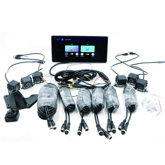 10.3''Backup Camera System Monitor Car Blind Spot Mirror BSD BSM Radar for Truck with 6pcs Backup Camera