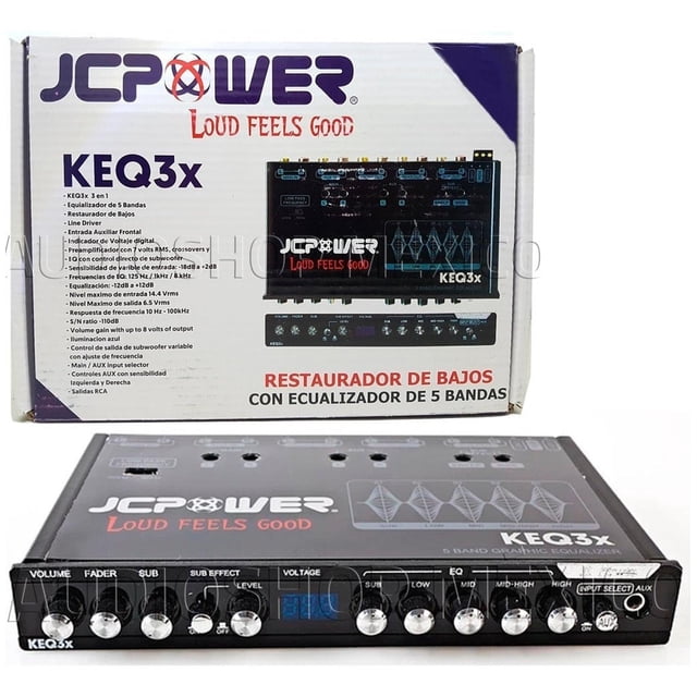 Ecualizador con Epicentro Jc Power Keq3x 5 Bandas Entradas Salidas RCA JC Power KEQ3X