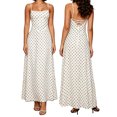 thumbnail image 2 of LMLYSoH Women's Dot Print Long Dress Summer Fashionable Backless Spaghetti Strap Bodycon Cami Dress, 2 of 7