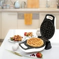 thumbnail image 4 of Moss & Stone White Belgian Waffle Maker, Electric Waffle Machine, Non-Stick Grids, Temperature Control, Round Waffle, 4 of 6