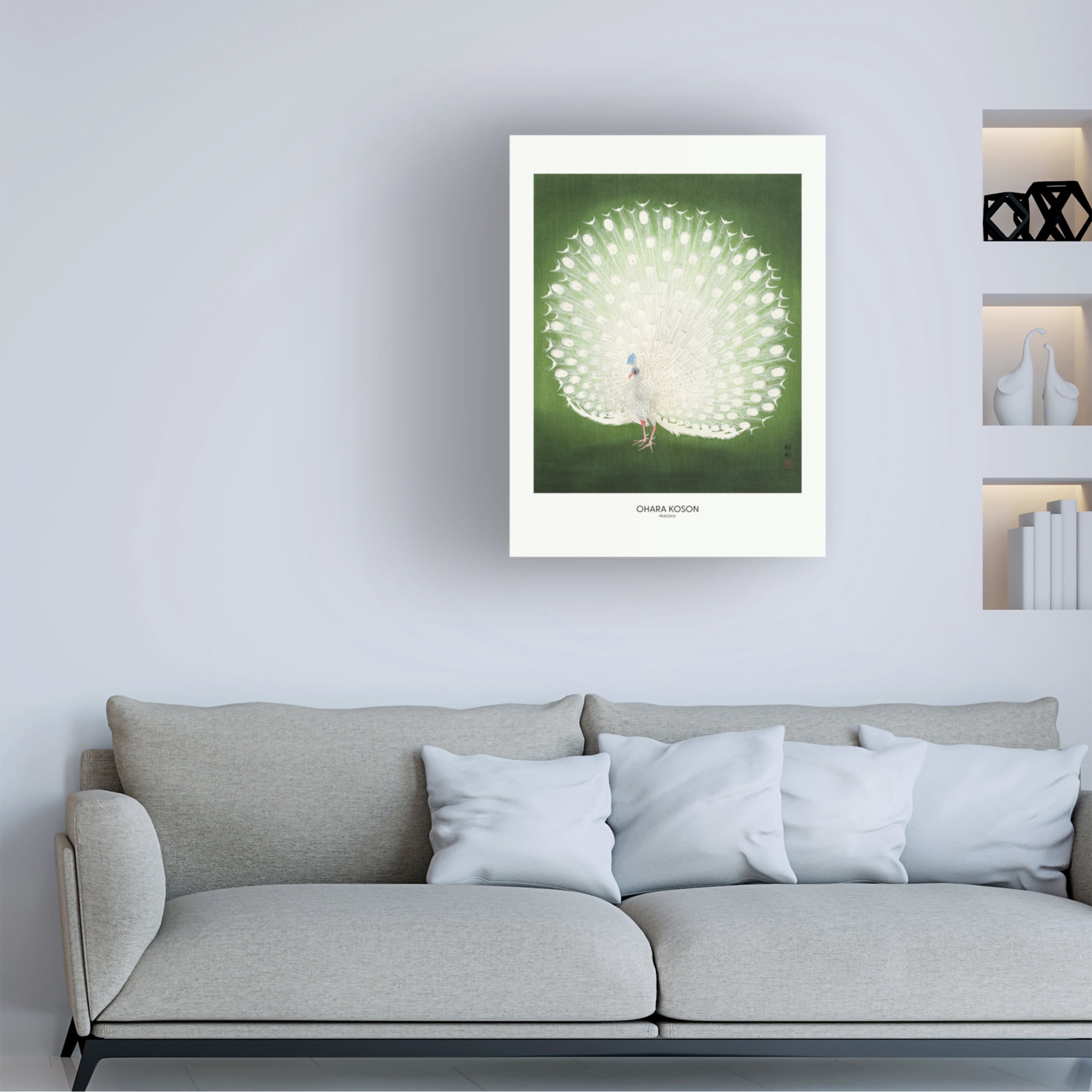 Trademark Fine Art Pictufy Peacock Wide Canvas Wall Art