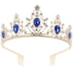 thumbnail image 2 of Crown Ladies Fancy Dress Tiara Bridal Hair Pieces Wedding Photo Prop Blue Vintage Style 1Pack, 2 of 5