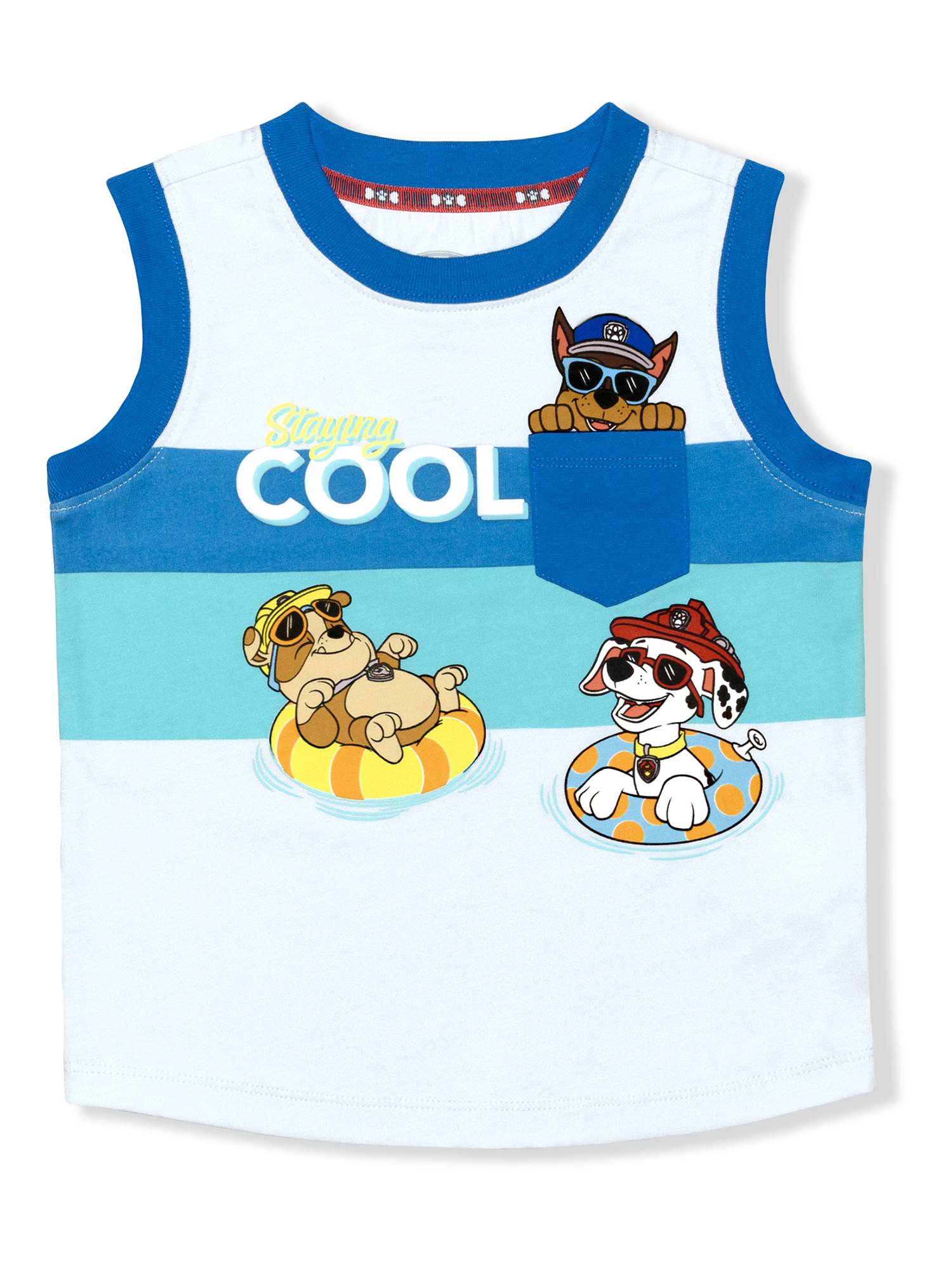 Nickelodeon Paw Patrol 2 Pack Boy's Sleeveless Tee Shirt Set Printed Undershirt for Kids Nickelodeon Paw Patrol 2 Pack Boy's Sleeveless Tee Shirt Set Printed Undershirt for Kids