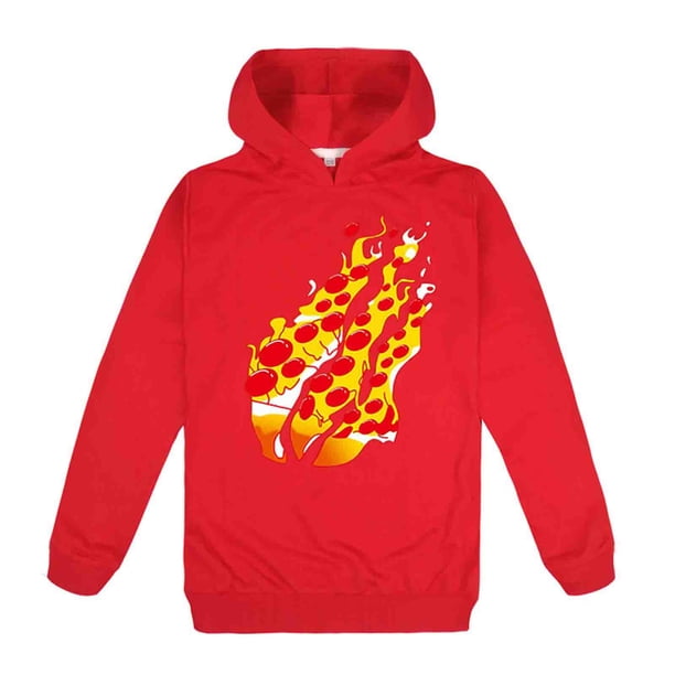 Gibobby Sudadera con capucha de manga larga de tul con estampado de primavera y verano para niñas pequeñas y bebés(Rojo, 13-14 Años)