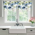 thumbnail image 4 of Blue Green Spring Floral Balloon Curtains for Windows, Bedroom Curtains 54 Inch Length, Weeping Botanical Summer Tie Up Curtains Panels Thermal Insulated Bathroom Curtains Window 42"x54", 4 of 8