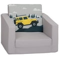 thumbnail image 1 of Delsit Kids Couch for Toddlers - 2 in 1 Convertible Foam Armchair to Lounger, Comfy Flip Out Lounge Chair, Sofa for Children, Made in Europe, 1 of 5