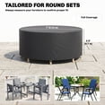 thumbnail image 3 of Outsunny Housse Ronde pour Mobilier de Patio Extérieur pour Protection contre les Intempéries, Noir, 3 of 10