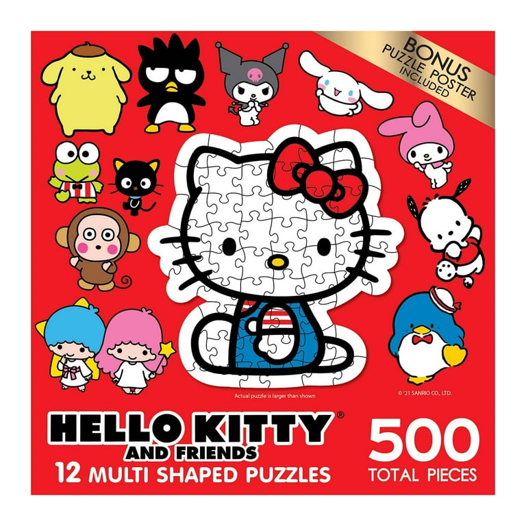 Hello Kitty 500 Piece Multi Shape Mini Jigsaw Puzzles | Set of 12
