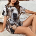 thumbnail image 4 of Rateoe Realistic Cute Puppy for 2 Piece Short Sleeves Pajama Sets Casual Lounge Sleepwear Ladies Pjs Sets with Pocket-XX-Large, 4 of 6