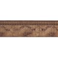 thumbnail image 2 of Abstract Seashells Purple Damask Scrolls Orange Rust Wallpaper Border Retro Design, Roll 15' x 7'', 2 of 3