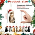 thumbnail image 3 of WMGHA 2D Realistic Cat Christmas Ornament Acrylic Lifelike Decor - Memorial Keepsake for Cat Lovers, Personalized Pet Gift for Women & Men for Xmas Tree Decorating, 3 of 8