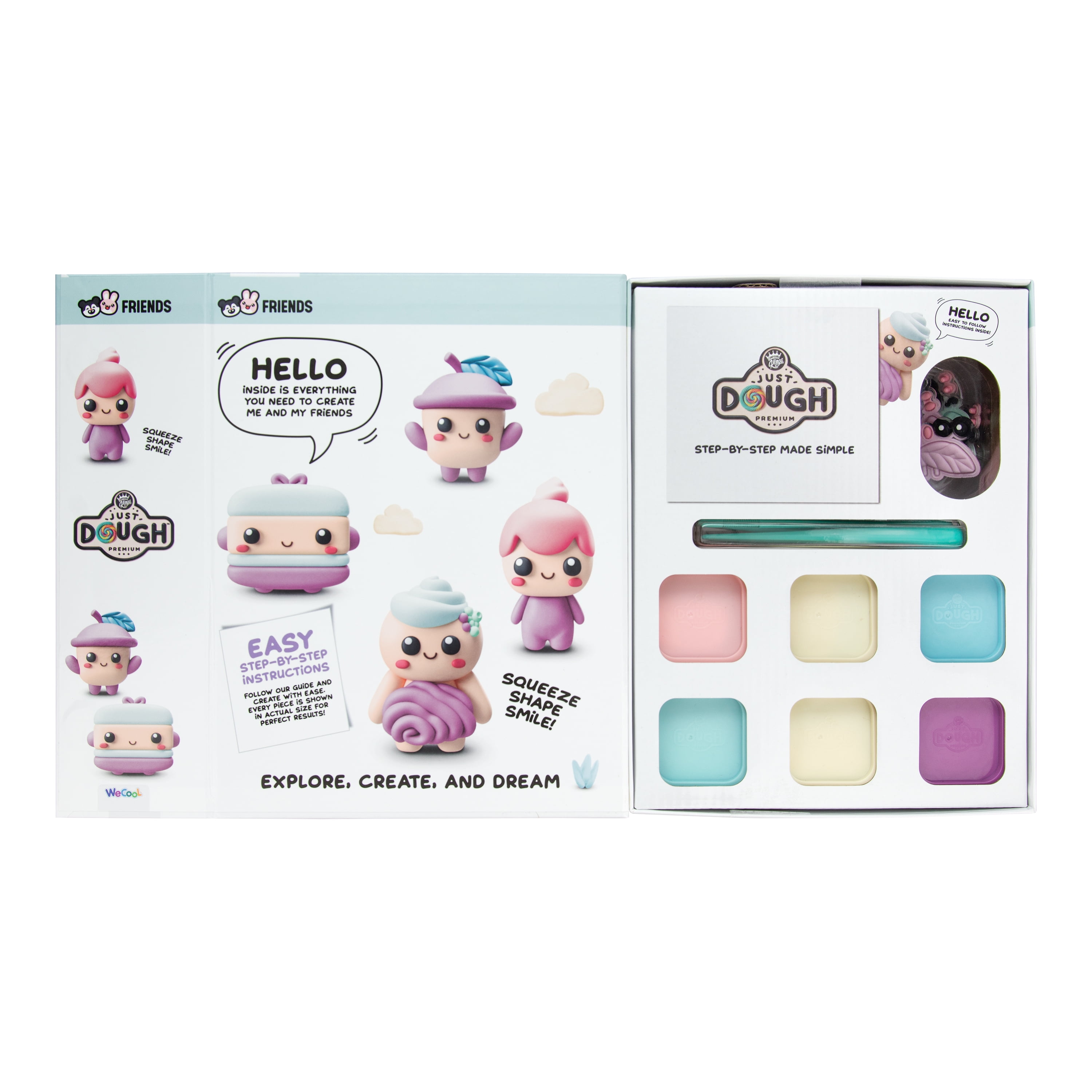 Compound Kings, Just Dough, Play Dough, Swirlz Character Pack, Multicolor, Children Ages 3 and up