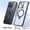 Blue, variant on ELEHOLD Clear Case for iPhone 16 Pro, Slim Anti-Scratch Shockproof Translucent Matte TPU+PC Case with Magnetic Invisible Stand,Gray
