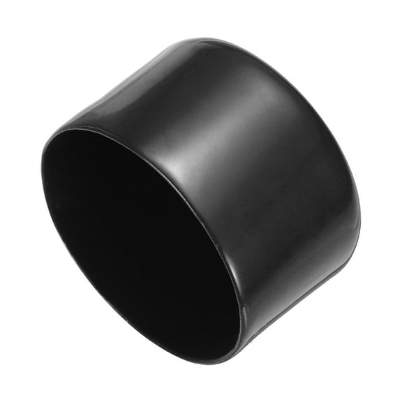 Uxcell 4pcs Rubber End Caps 63mm(2 1/2 Inch) ID Vinyl Round End Cap Cover Screw Thread Protectors Black
