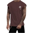 thumbnail image 1 of Playeras Lisas Para Hombre, Camiseta De Manga Corta Sin Mangas Para Deportes Al Aire Libre, De Verano, Para Hombre, Con Estampado De Cocotero, 1 of 3
