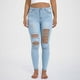 thumbnail image 1 of WILLBEST Pantalones Mujer Pantalones Vaqueros Casuales Clásicos para Mujer, de Cintura Alta, Elásticos, Cómodos y Ajustados, para Uso Diario. Extra Grande, 1 of 5