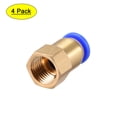 thumbnail image 1 of Unique Bargains 1/4' G Female Straight Thread 5/16' Tube OD Push In Joint Pneumatic Connector Fitting Quick Fittings 4pcs, 1 of 4
