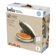 bella Flip-n-Store Belgian Waffle Maker with EverGood™ Ceramic Nonstick Coating, Power Indicator Light & Cool-Touch Handle, Oatmilk
