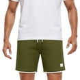 thumbnail image 6 of Besolor Men's Running Shorts Wide Leg Elastic Drawstring Waist Thin Breathable Summer Beach Casual Workout Shorts with Pocket(X-Large,Army Green), 6 of 6