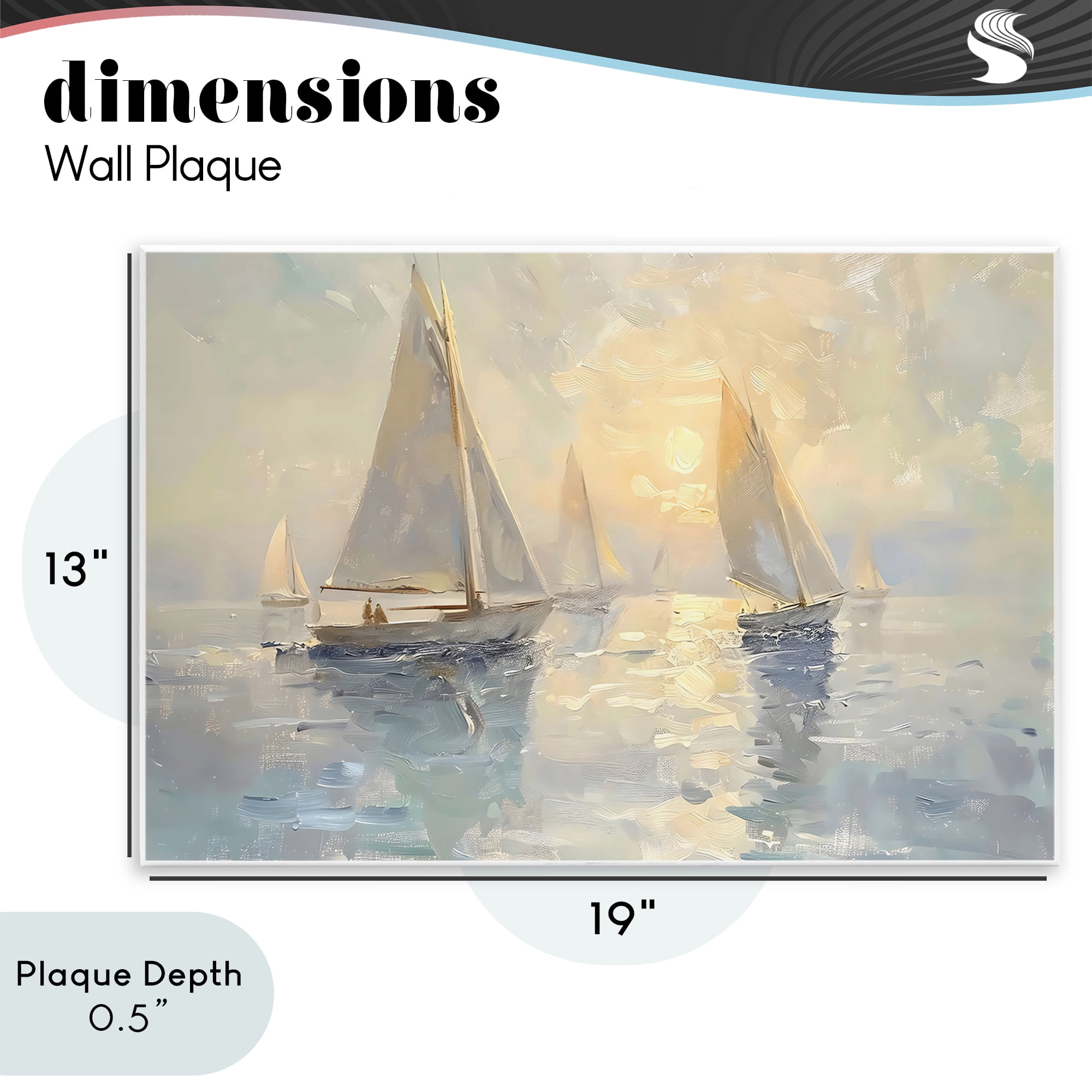 Stupell Industries Sunset Sailboats Glow Wall Plaque Art, design by Creative Studio