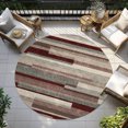 thumbnail image 6 of Addison Rugs Chantille Indoor/Outdoor Transitional Stripes Merlot Washable Round Rug, 8' x 8', 6 of 6