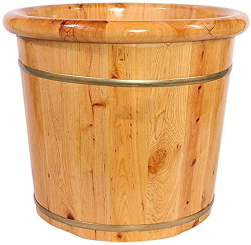 Foot Bath Barrel Solid Wood Natural Thicken Foot Basin Wooden Bucket Foot Spa Tub Household Sleep Improve