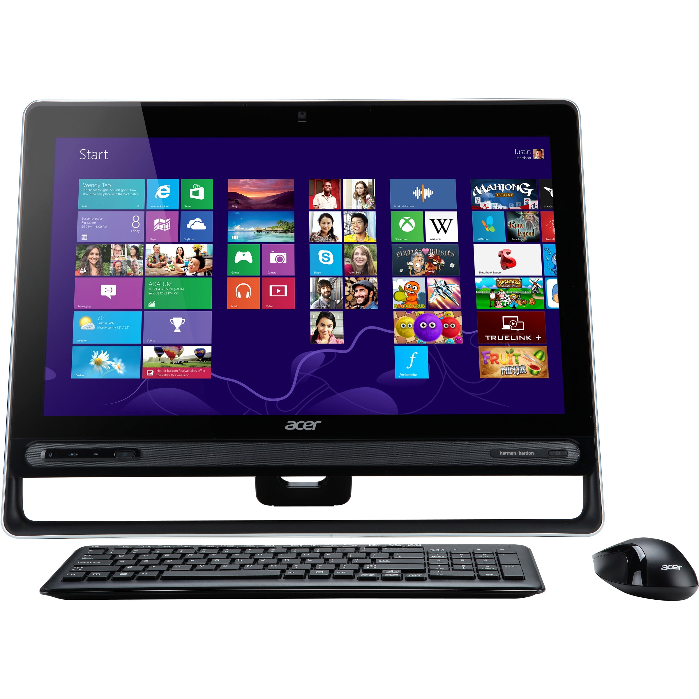 Acer Aspire 23 Full Hd Touchscreen All In One Computer Intel Pentium 2127u 4gb Ram 1tb Hd Dvd Writer Windows 8 Walmart Com Walmart Com