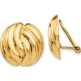 thumbnail image 1 of 14K Yellow Gold Omega Clip Polished Non-Pierced Earrings (19 X 18) Made In Puerto Rico h914, 1 of 5
