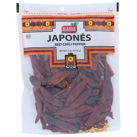 Pack of 12, Badia Japones Red Chili Pepper, 3 oz