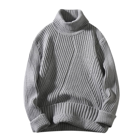 Vedolay Mens Sweaters Knit Sweater for Men Oversized Pullover Tops Grey,M