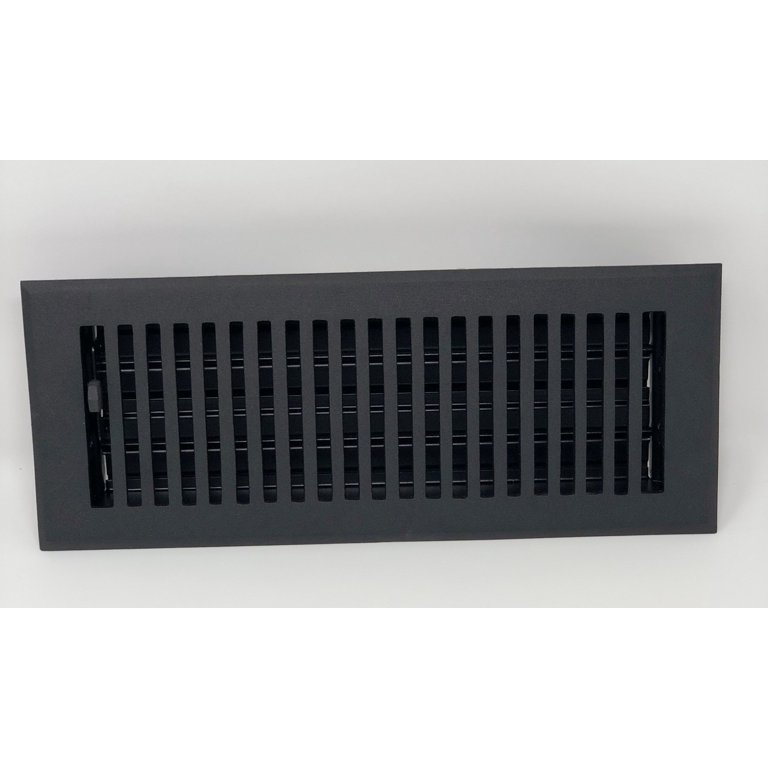 Madelyn Carter Black Contemporary Floor and Wall Registers (Cast Aluminum) 4  x 14 (Overall Size: 5-1/2 x 15-1/2) Floor Vent Cover - Wall Vent Cover -  Includes Mounting Clips - Walmart.com