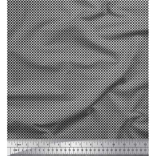 Soimoi Toile de Coton Petit Tissu Imprimé Floral 1 Yard 56 Inch Wide
