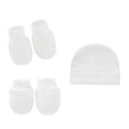 thumbnail image 5 of Newborn Hat Socks Gloves Set Anti-scratch Knit Elastic Soft Warm Photography Props Infant Accessory Baby Bonnet Beanie Gloves Socks Set, 5 of 7