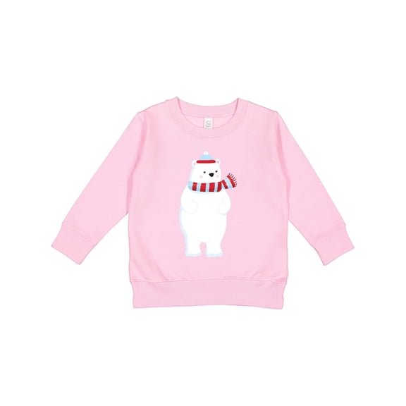 Inktastic Polar Bear, Cute Bear, Bear with Scarf, Hat Toddler Sweatshirt