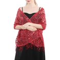 thumbnail image 1 of Châle Confortable Long Élégant Léger en Polyester à Paillettes Scintillantes Châle de Robe de Soirée pour Rendez-Vous, 1 of 10