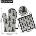 thumbnail image 6 of Black Labrador Kitchen Oven Mitt and Pot Holder Sets 2 Pcs for Baking, Cooking and Grilling, Heat Resistant Up To 392 °F, 6 of 7