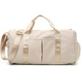 thumbnail image 1 of Bolsa de gimnasio deportiva con bolsa para zapatos, bolsa mojada, bolsa de lona, bolsa de viaje impermeable para mujeres, hombres, verde militar, 29L, 1 of 7