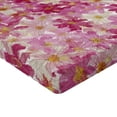 thumbnail image 4 of Ambesonne Chamomile Fitted Sheet, Neutral Daisy Pattern, King Size, Magenta Pale Peach, 4 of 5