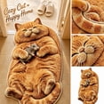 thumbnail image 5 of Cute Cat Rug Featuring Orange Feline Design, Soft Faux Rug for Cozy Floor Comfort, Animal Rug for Bedroom & Nursery Decor, Pink Fluffy Rug Ideal for Student Room Accents, Adorable, 5 of 5