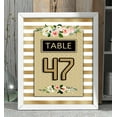 thumbnail image 3 of Darling Souvenir Table Numbers Stripe & Floral Decorative Wedding Table Place Cards-4" x 6" (1 to 50), 3 of 5