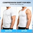 thumbnail image 5 of 2 Pack Men's Compression Shirts Stretch Tank Tops Undershirts, 5 of 8