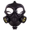 thumbnail image 3 of Gas Mask - Black - Plastic - Faux Respirator - Costume Accessory - Adult Teen, 3 of 5