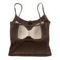 thumbnail image 1 of Shelf Bra Camisoles for Women - Adjustable Spaghetti Strap Tank Tops, Basic Layer (One Size, Longer Length), 1 of 3