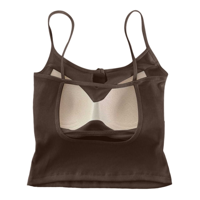Shelf Bra Camisoles for Women - Adjustable Spaghetti Strap Tank Tops, Basic Layer (One Size, Longer Length)