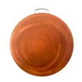 thumbnail image 2 of THY Collectibles Versatile Circle Round Ebony Wood Cutting Chopping Board with Handle Serving Charcuterie Cheese Appetizer Platter Board for Kitchen, Home, Serving - Medium D15" x H1.6", 2 of 5